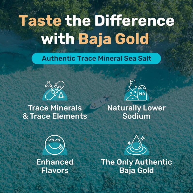 Baja Gold Mineral Sea Salt - Organic Natural Grain Salt for Cooking & Baking | Low Sodium, Authentic Baja Salt | Ideal for All Culinary Creations | 5 lb. Resealable Bag, 1,500+ Servings - Image 5